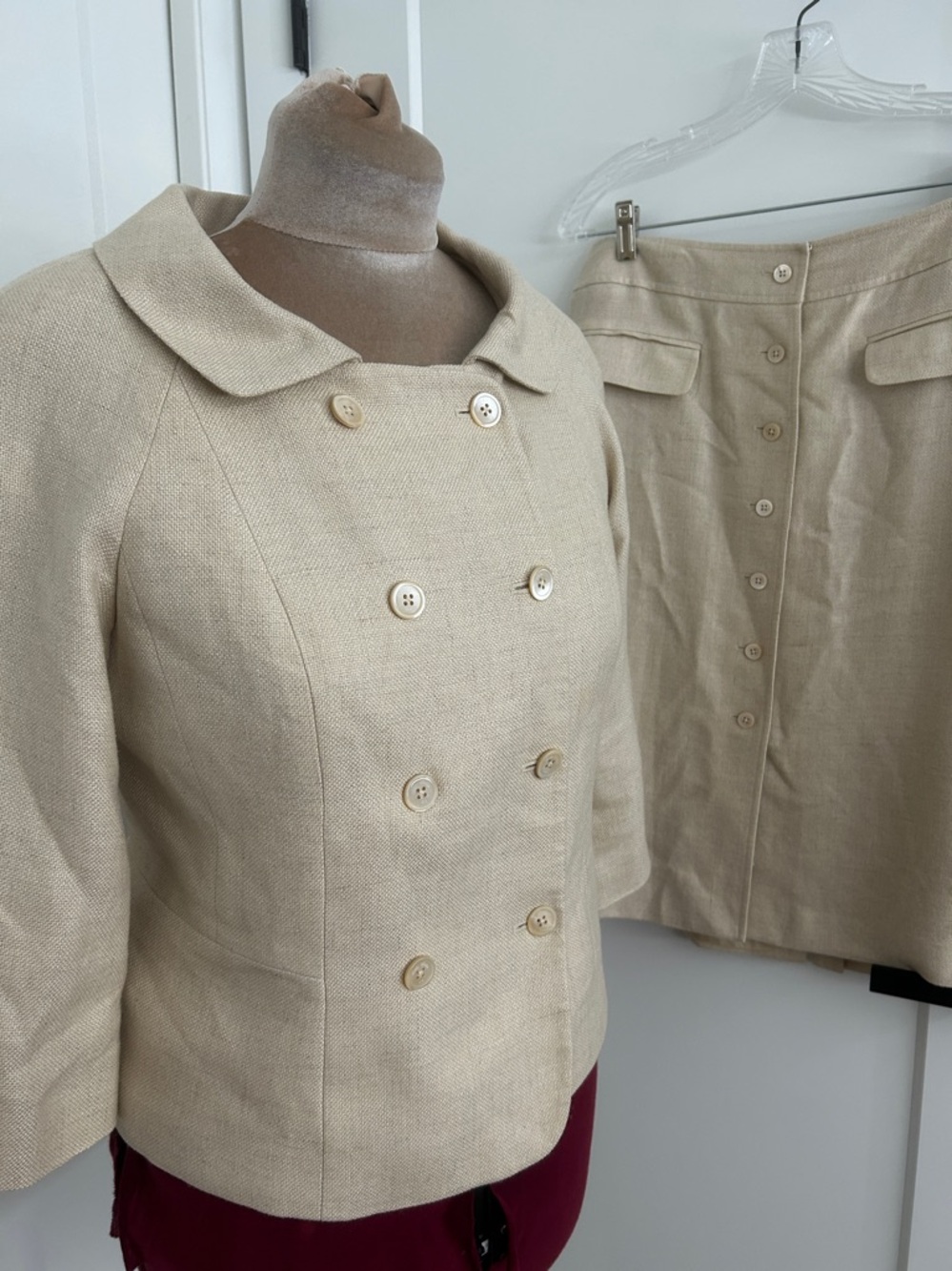 Vintage Brooks Brothers 2-Piece Double Breasted Top with Pencil Skirt |SZ 10/12 - Picture 5 of 14